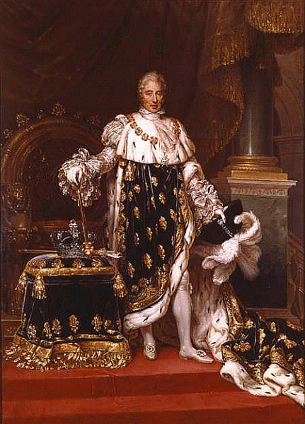 Portrait of the King Charles X of France in his coronation robes